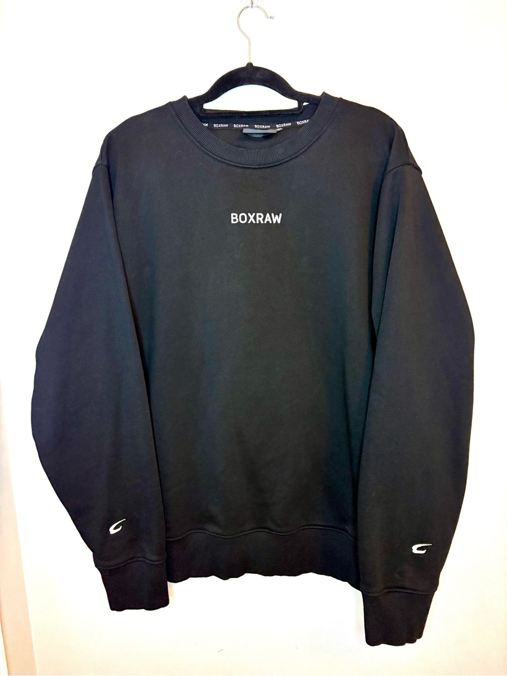 BOXRAW Johnson Oversized Sweatshirt XXXL Black Boxing Crewneck